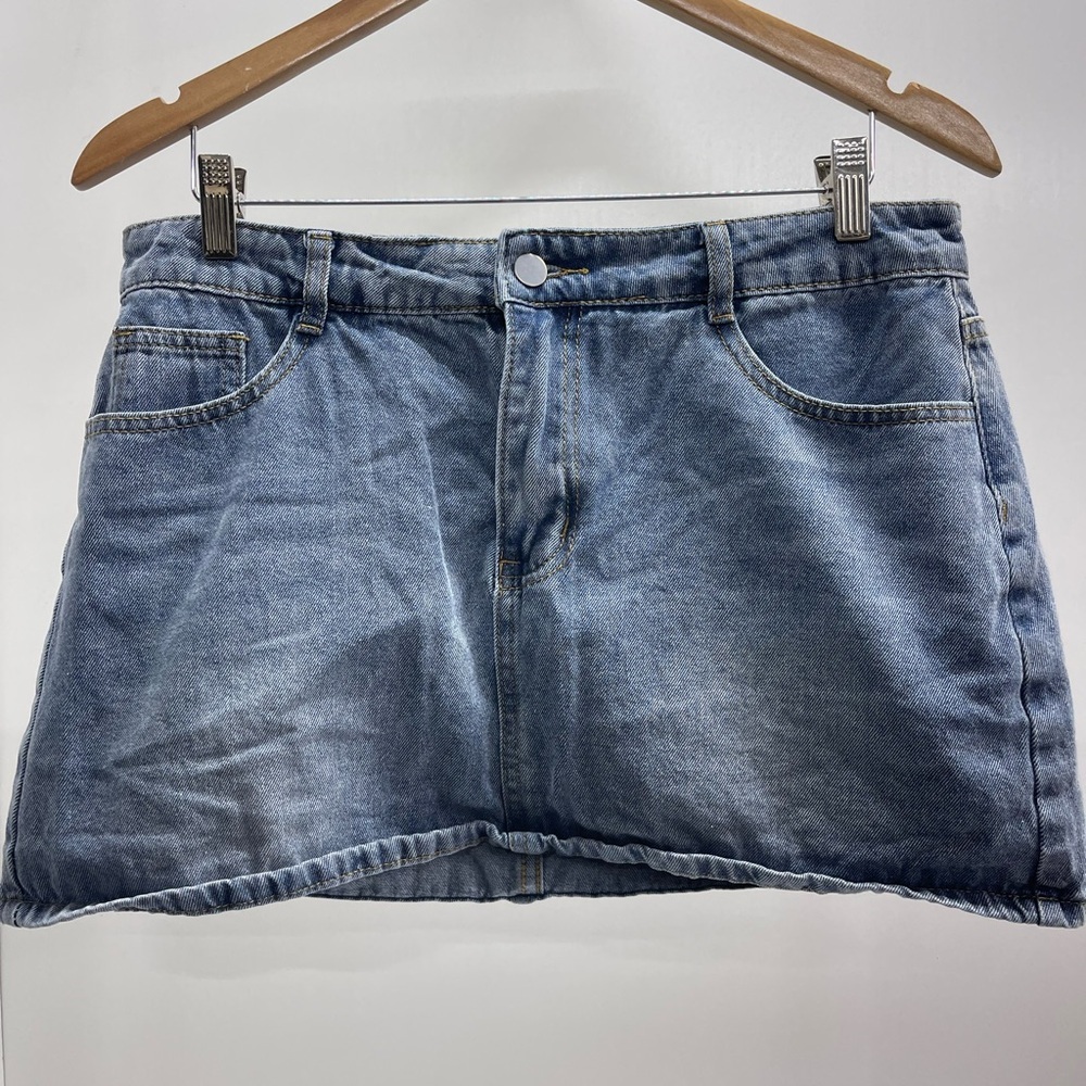 Micro Mini Blue Denim Mini Skirt Y2K Vintage